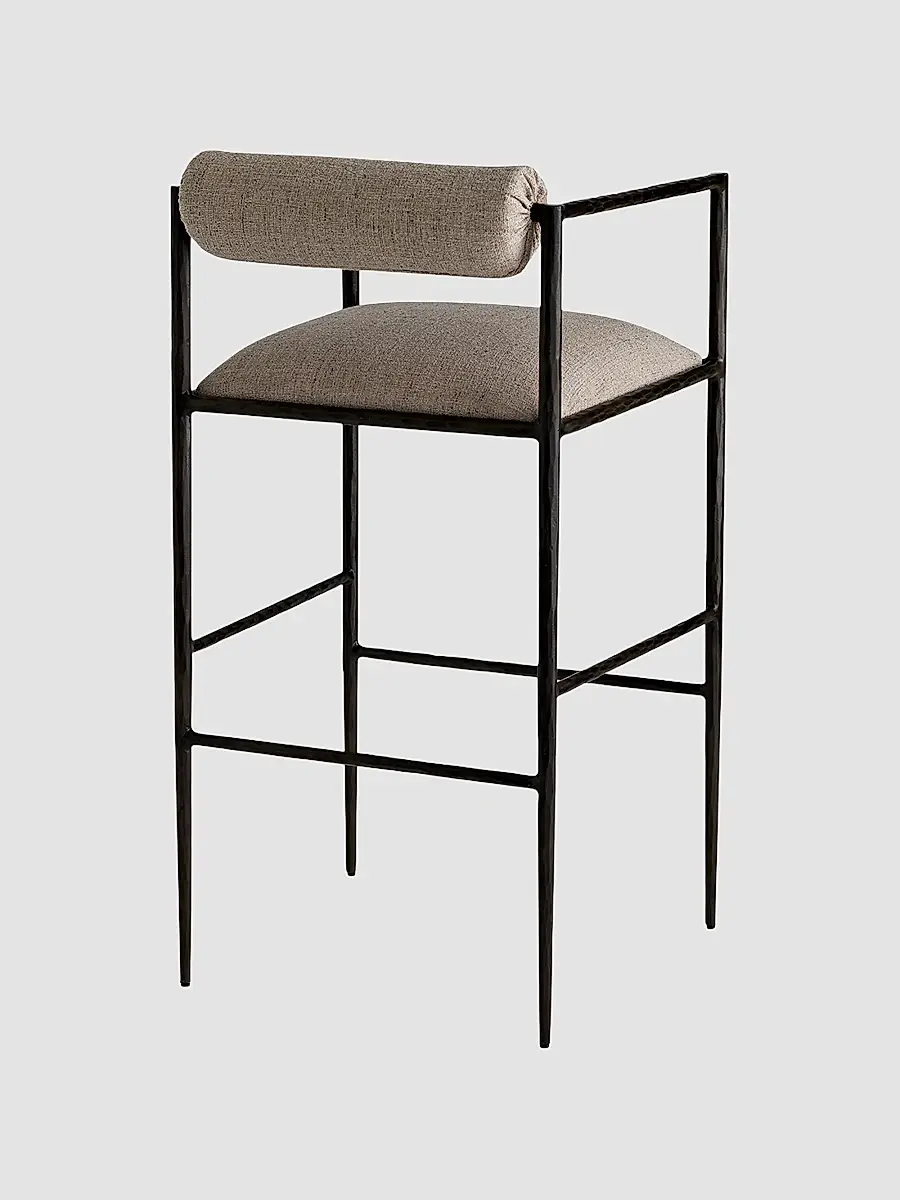 Arteriors Barbana Linen-Blend Bar Stool | Thumbnail 3 Arteriors Barbana Linen-Blend Bar Stool | Thumbnail 3