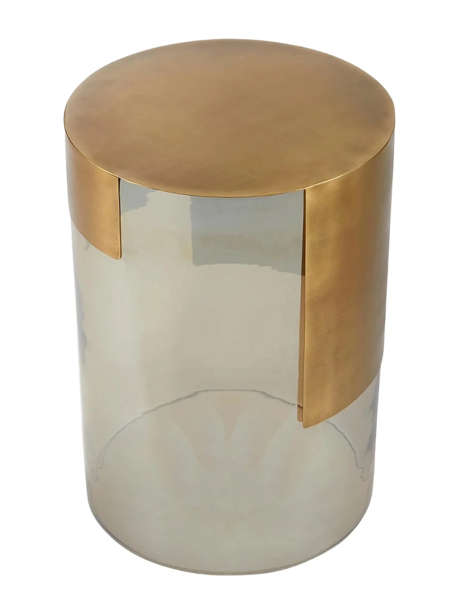 Arteriors Jesse Glass & Metal Cylindrical Accent Table