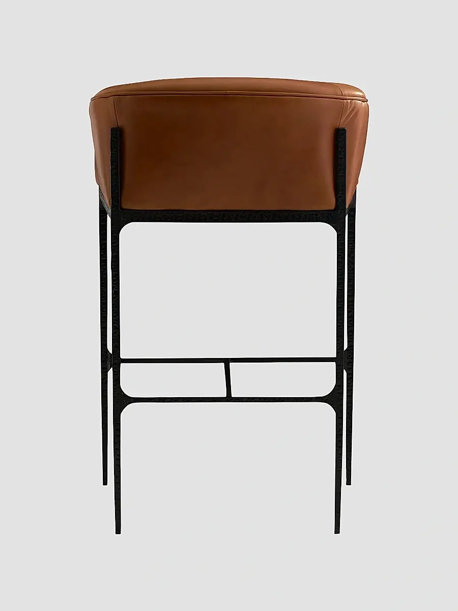 Arteriors Osbourne Leather Bar Stool | Thumbnail 3 Arteriors Osbourne Leather Bar Stool | Thumbnail 3