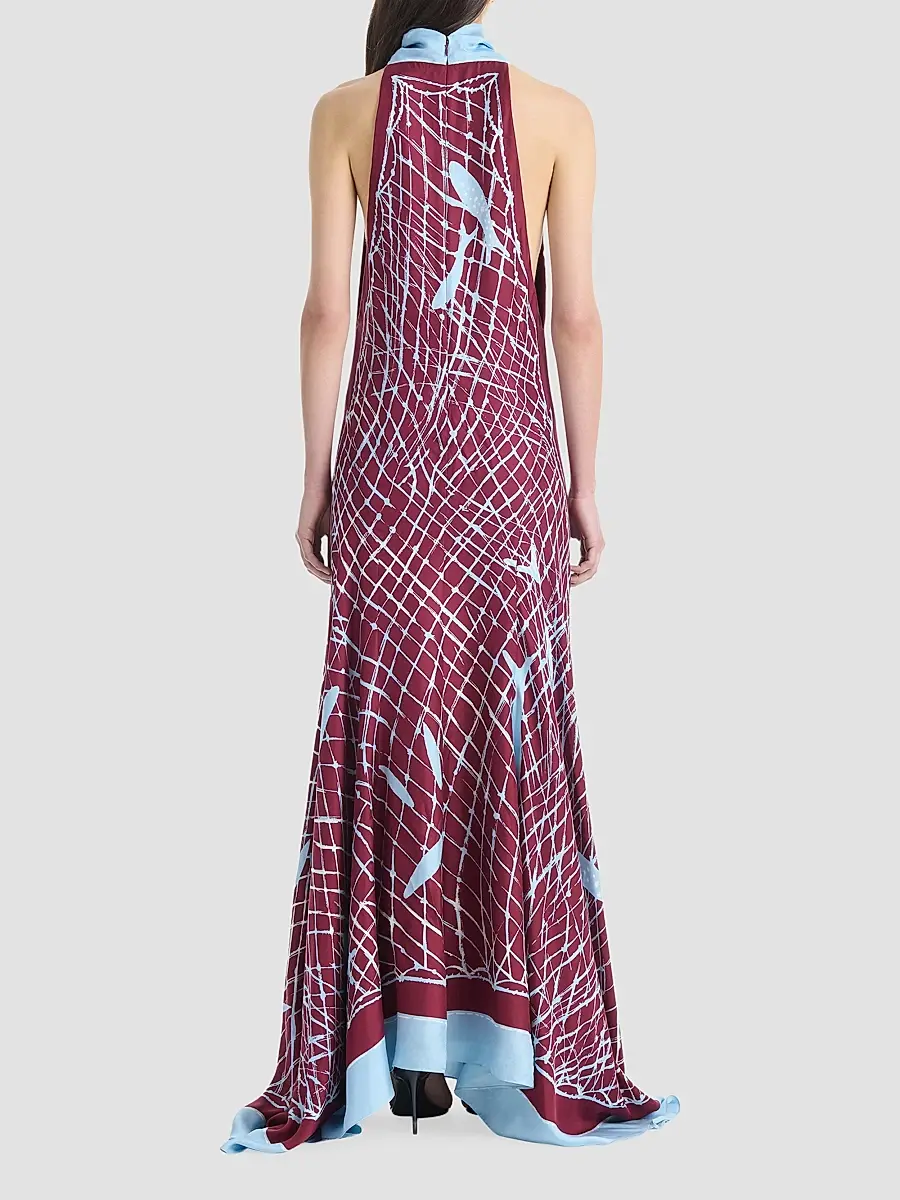 Altuzarra Women's Moonlight Printed Silk Maxi Dress | Thumbnail 3