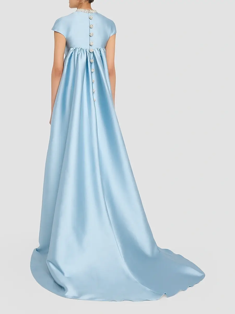 Atelier Prabal Gurung Women's Naomi Crystal-Embellished Button Back Gown | Thumbnail 3 Atelier Prabal Gurung Women's Naomi Crystal-Embellished Button Back Gown | Thumbnail 3