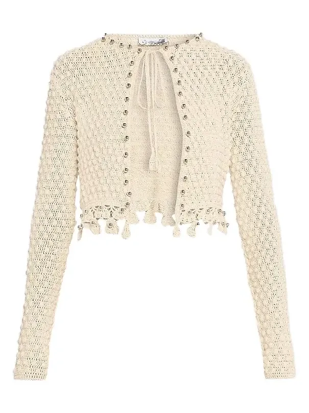 Women's Crochet Embellished Cardigan Women's Crochet Embellished Cardigan