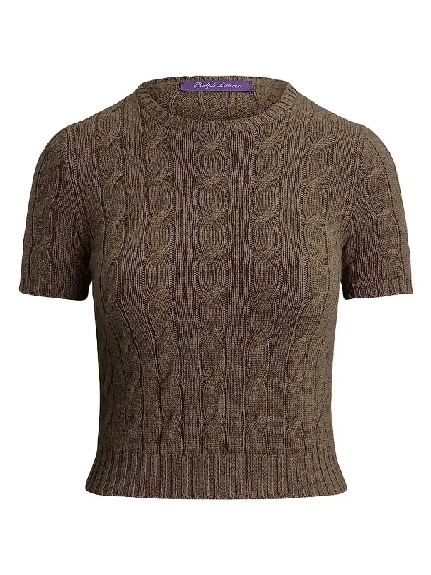 Women's Cashmere Cable-Knit Top