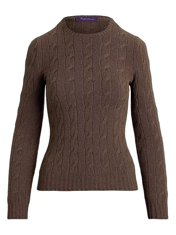 Women's Cable-Knit Stretch Silk Sweater