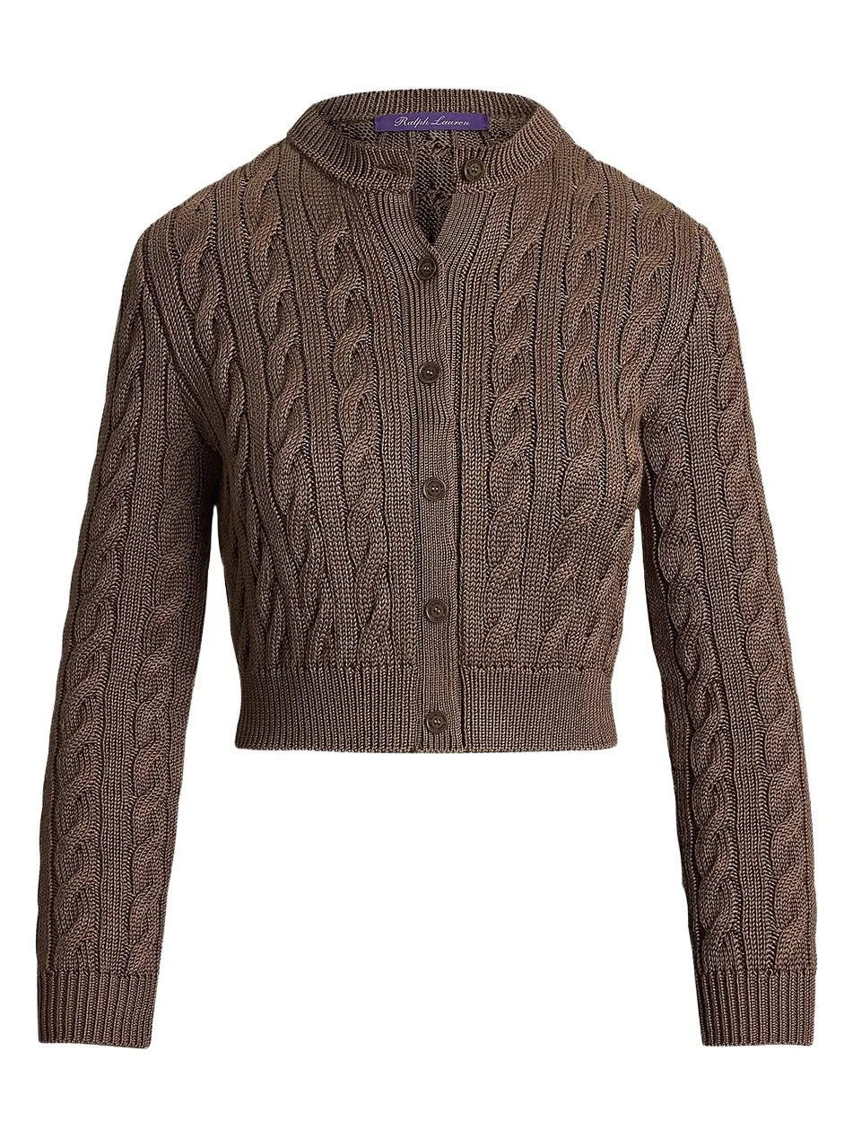 Women's Cable-Knit Cashmere Polo Sweater Women's Cable-Knit Cashmere Polo Sweater