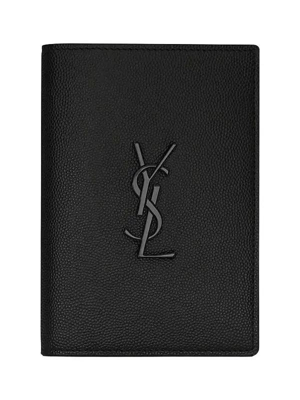 Cassandre Passport Holder in Leather - Black