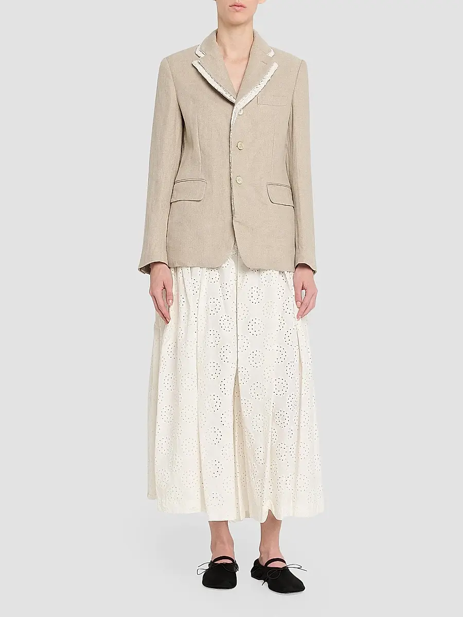 Comme des Garçons Women's Pleated Cotton Wide-Leg Pants | Thumbnail 2 Comme des Garçons Women's Pleated Cotton Wide-Leg Pants | Thumbnail 2