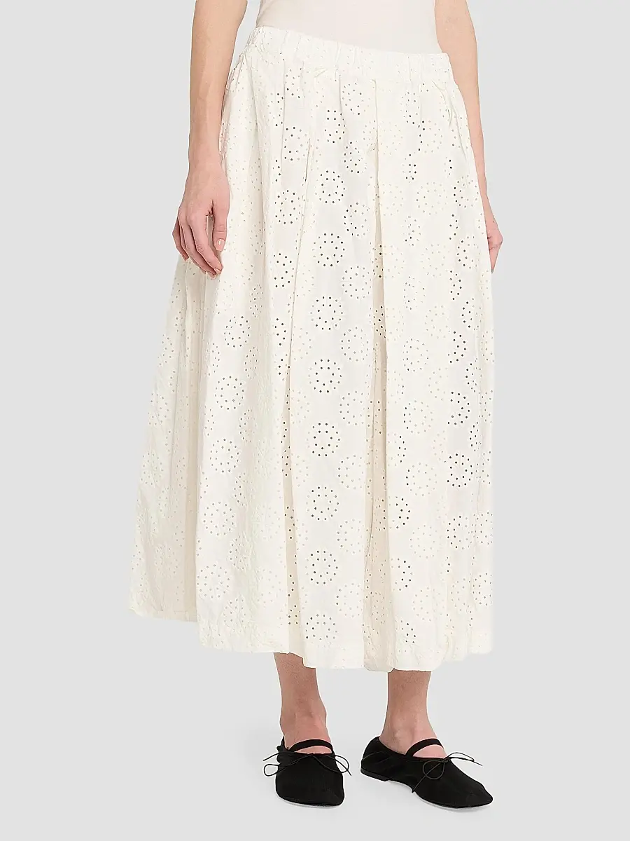 Comme des Garçons Women's Pleated Cotton Wide-Leg Pants | Thumbnail 4 Comme des Garçons Women's Pleated Cotton Wide-Leg Pants | Thumbnail 4