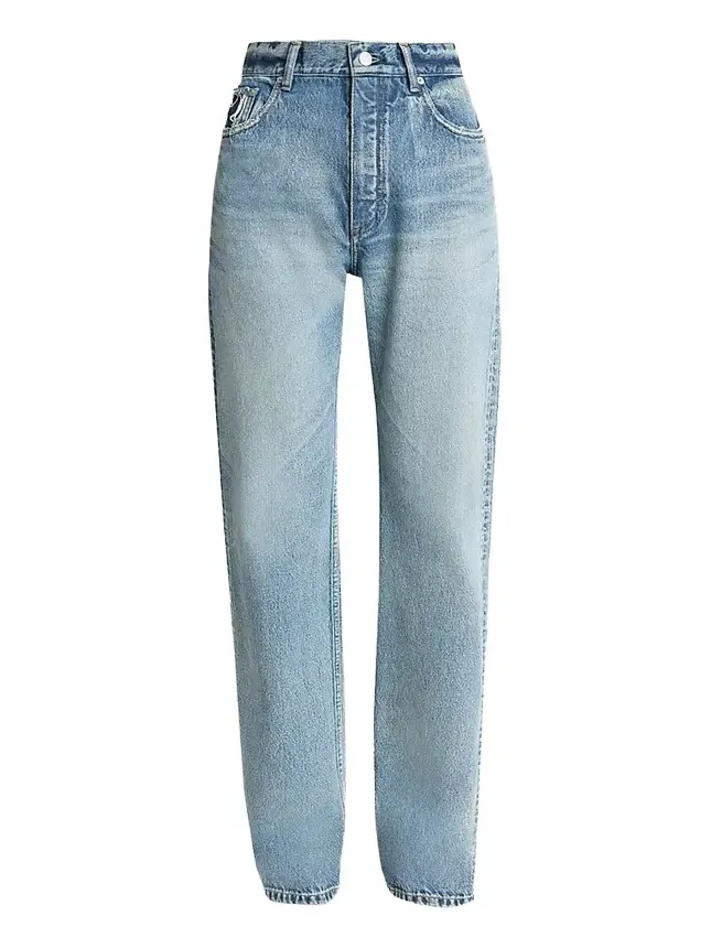 ALAÏA Women's High-Rise Straight-Leg Jeans