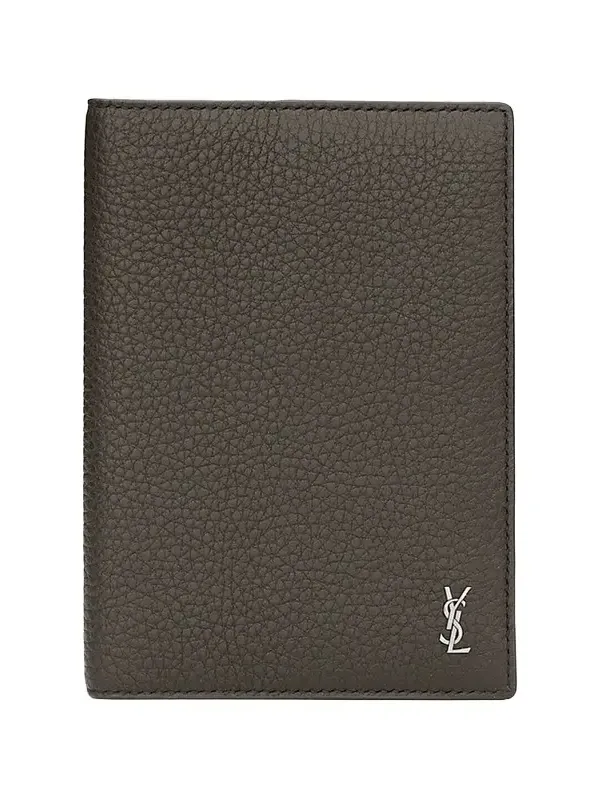 Tiny Cassandre Passport Case in Grained Leather - Urban Grey