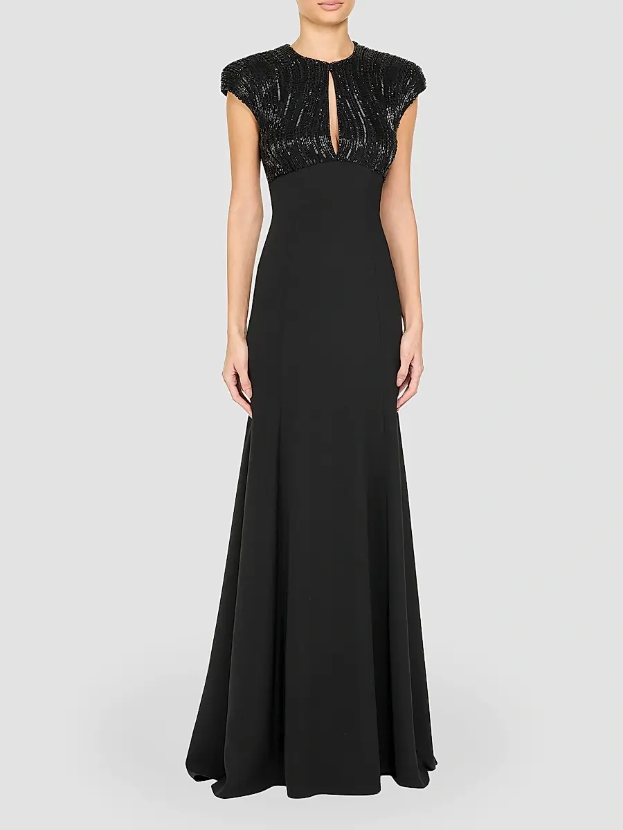 Jenny Packham Women's Moonveil Embellished Keyhole Gown | Thumbnail 2 Jenny Packham Women's Moonveil Embellished Keyhole Gown | Thumbnail 2
