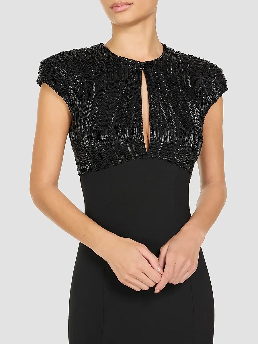 Jenny Packham Women's Moonveil Embellished Keyhole Gown | Thumbnail 4 Jenny Packham Women's Moonveil Embellished Keyhole Gown | Thumbnail 4