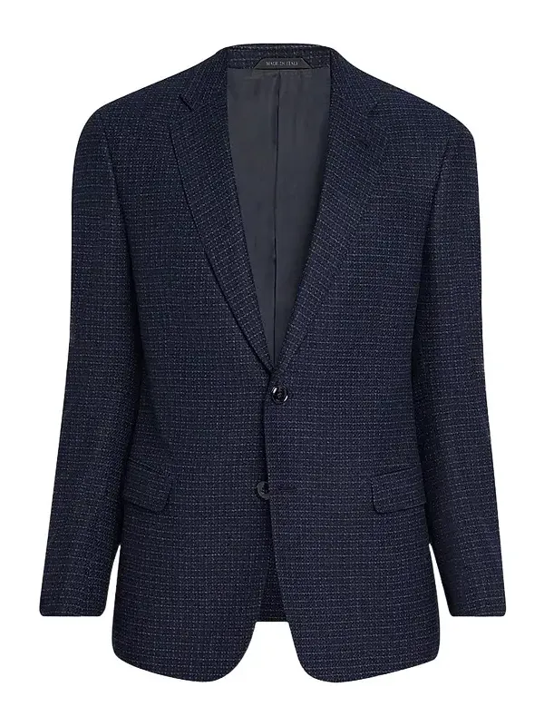 Giorgio Armani Men's Micro Check Wool-Cashmere Sport Jacket