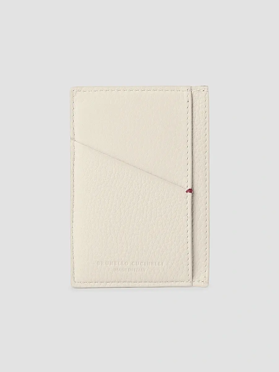Brunello Cucinelli Men's Fine Grain Calfskin Card Holder | Thumbnail 2 Brunello Cucinelli Men's Fine Grain Calfskin Card Holder | Thumbnail 2