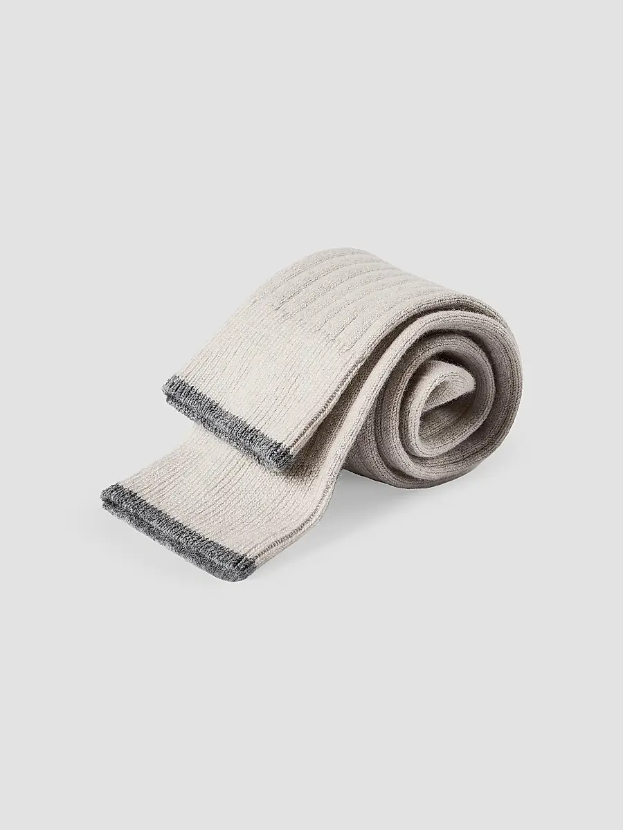 Brunello Cucinelli Men's Cashmere Rib Knit Socks | Thumbnail 2