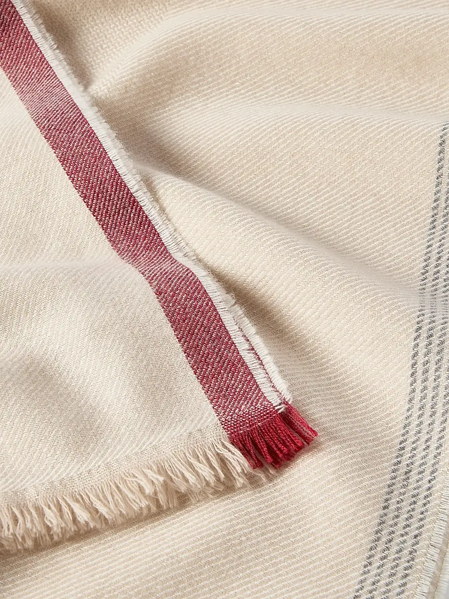 Brunello Cucinelli Men's Cashmere Scarf | Thumbnail 3 Brunello Cucinelli Men's Cashmere Scarf | Thumbnail 3