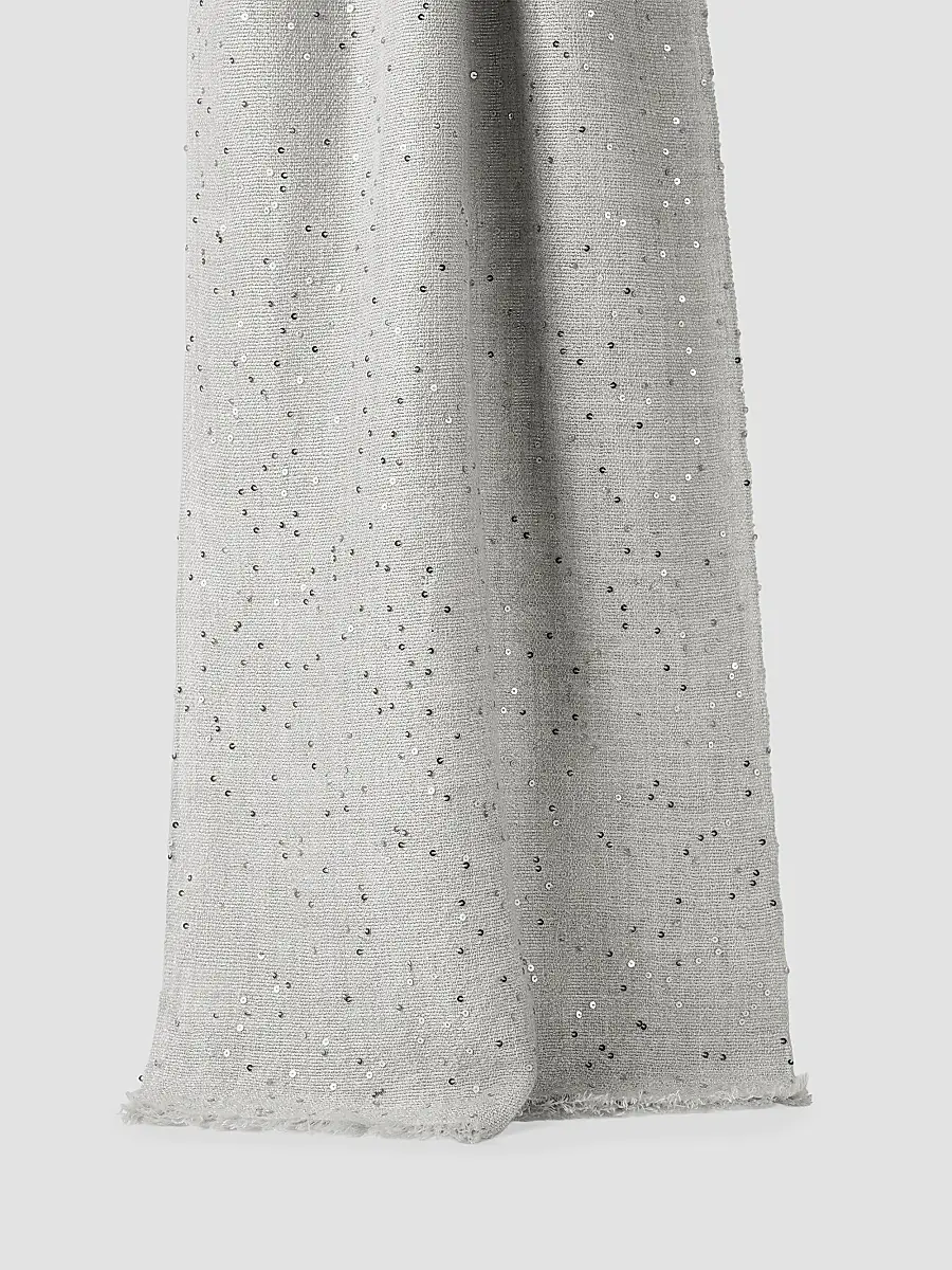 Brunello Cucinelli Women's Cashmere and Silk Diamond Yarn Scarf | Thumbnail 3 Brunello Cucinelli Women's Cashmere and Silk Diamond Yarn Scarf | Thumbnail 3