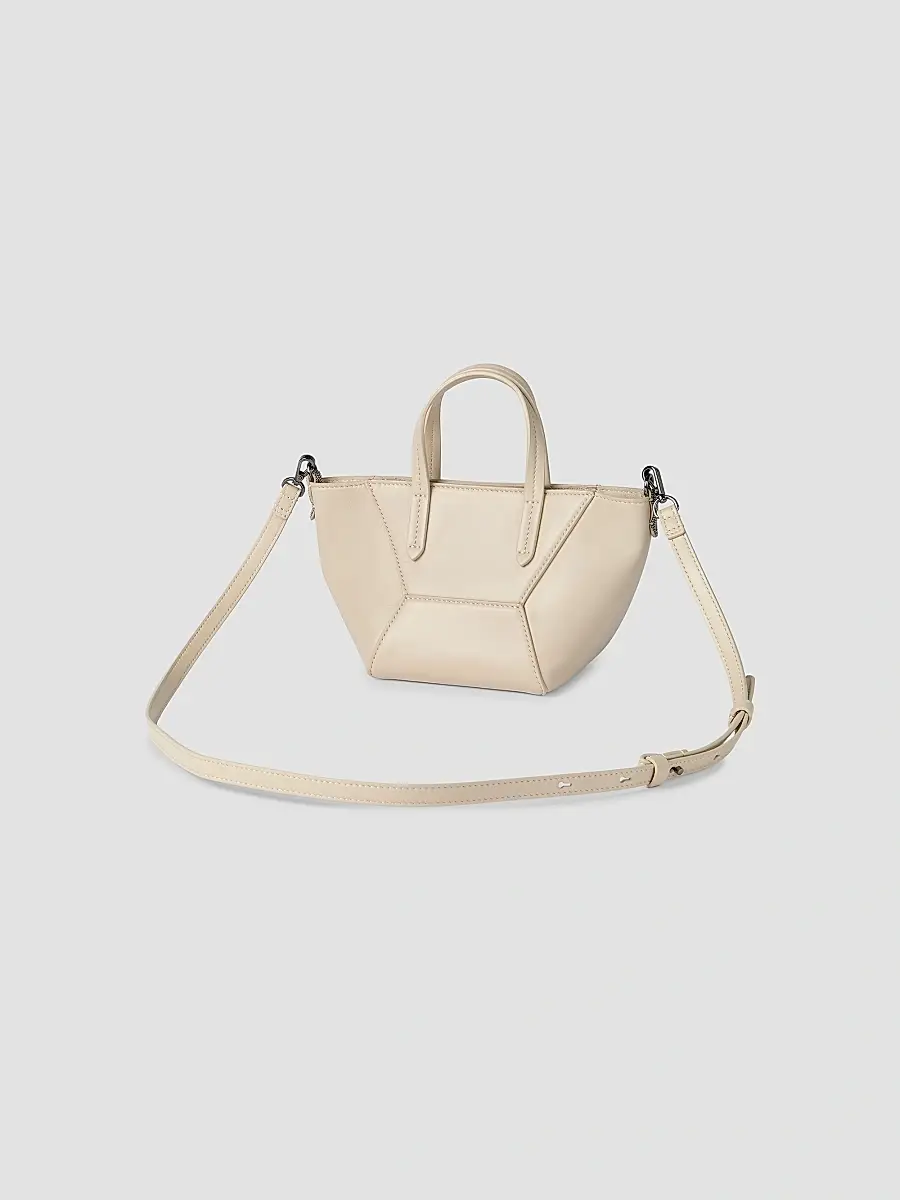 Brunello Cucinelli Women's Duo Mini Top Handle Bag with Monili - Ivory | Thumbnail 3