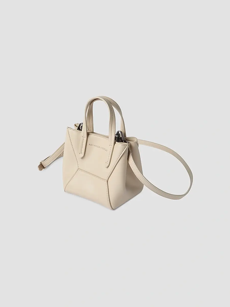 Brunello Cucinelli Women's Duo Mini Top Handle Bag with Monili - Ivory | Thumbnail 4