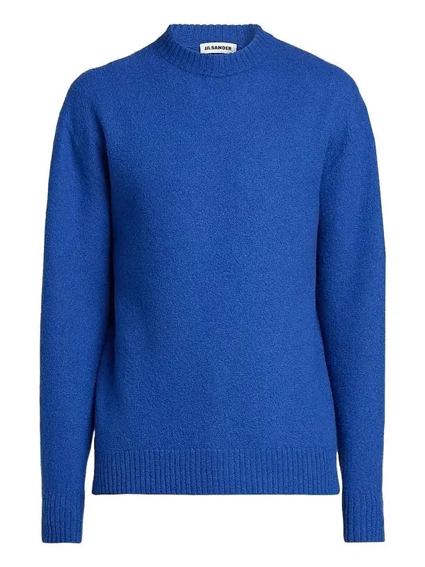 Jil Sander Men's Bouclé Wool-Cashmere Crewneck Sweater