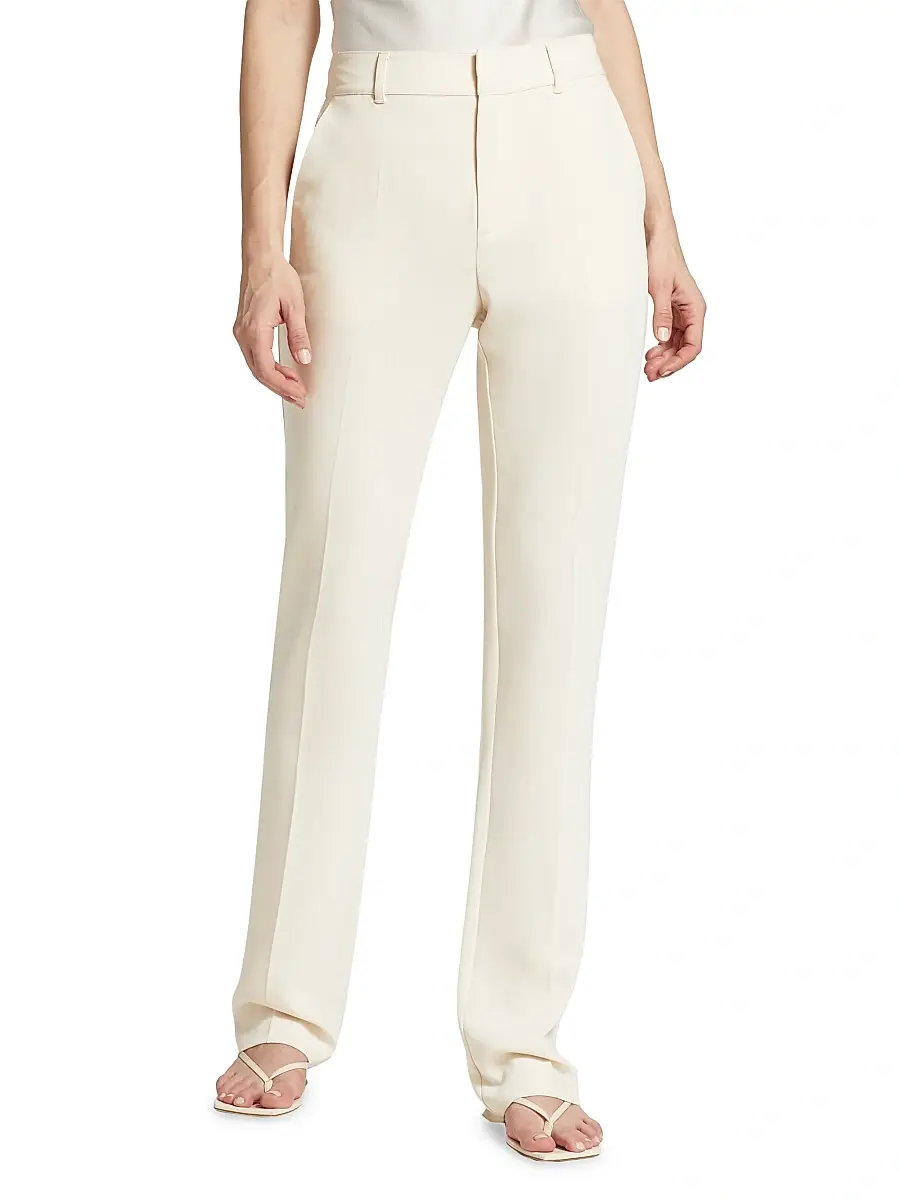 Cinq à Sept Women's Kerry Crepe Straight-Leg Pants | Thumbnail 3 Cinq à Sept Women's Kerry Crepe Straight-Leg Pants | Thumbnail 3
