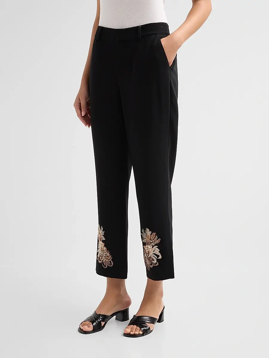 Cinq à Sept Women's Kerry Floral Border Crop Pants | Thumbnail 4 Cinq à Sept Women's Kerry Floral Border Crop Pants | Thumbnail 4