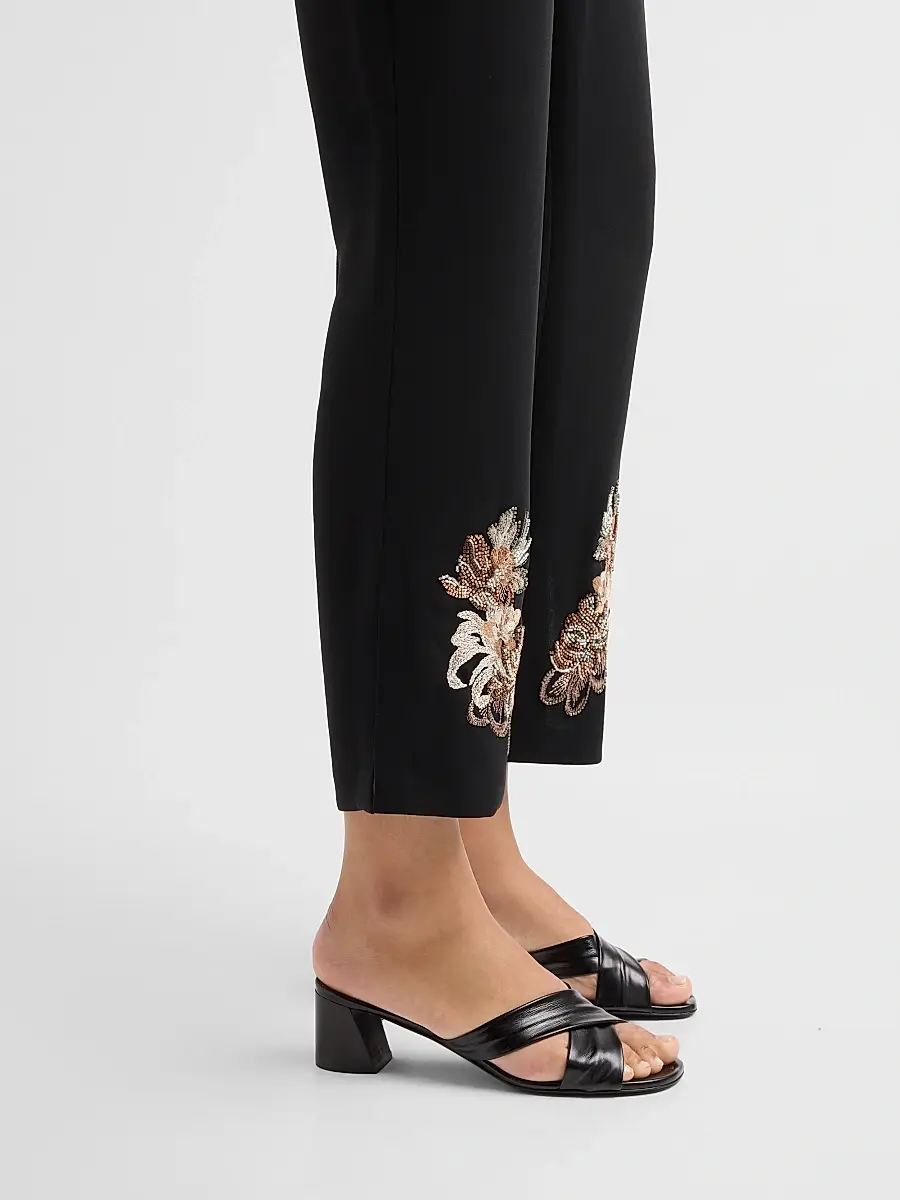 Cinq à Sept Women's Kerry Floral Border Crop Pants | Thumbnail 5 Cinq à Sept Women's Kerry Floral Border Crop Pants | Thumbnail 5