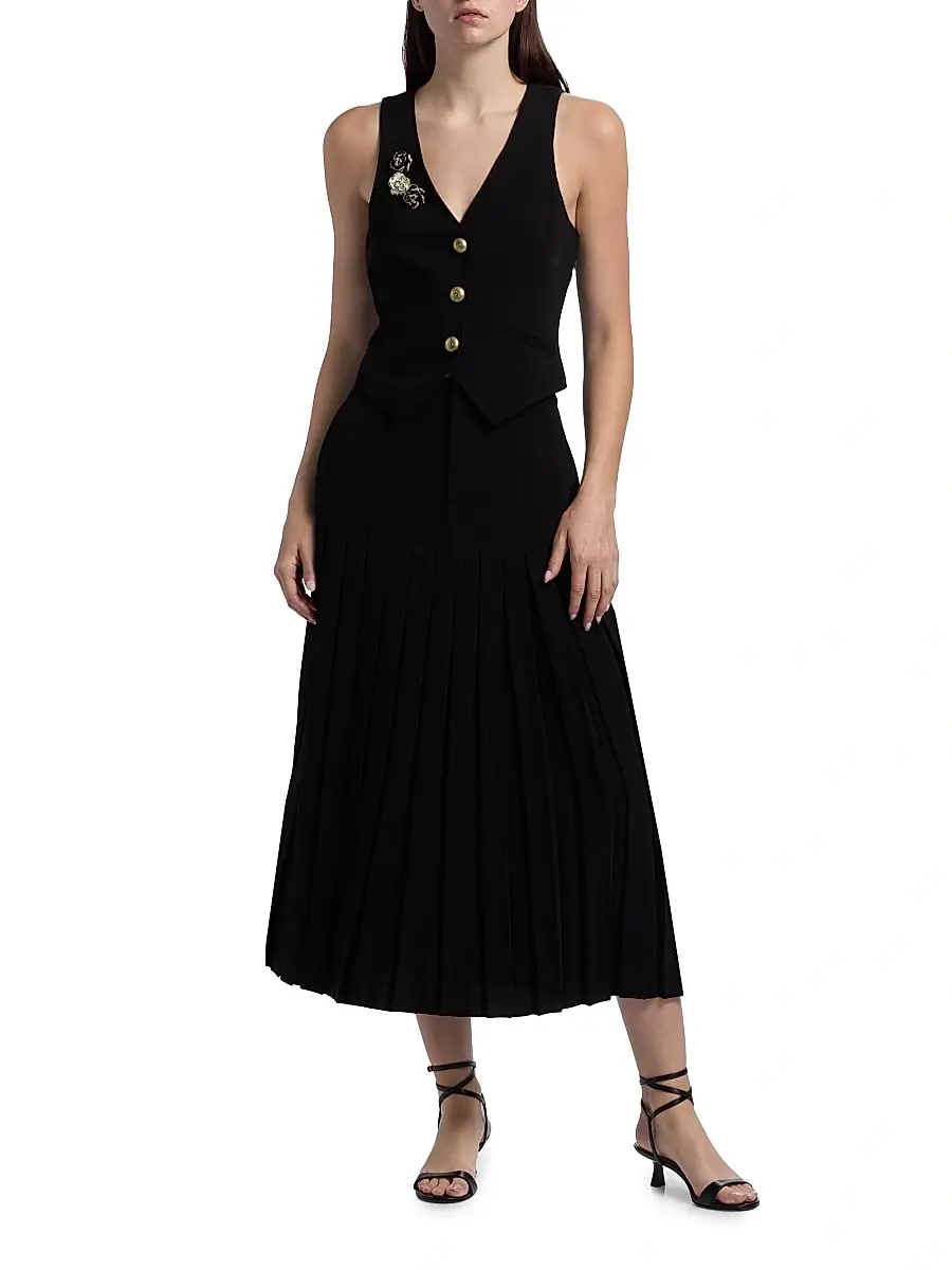 Cinq à Sept Women's Bane Crepe Midi-Skirt | Thumbnail 2 Cinq à Sept Women's Bane Crepe Midi-Skirt | Thumbnail 2