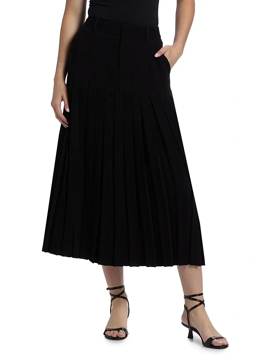 Cinq à Sept Women's Bane Crepe Midi-Skirt | Thumbnail 3 Cinq à Sept Women's Bane Crepe Midi-Skirt | Thumbnail 3