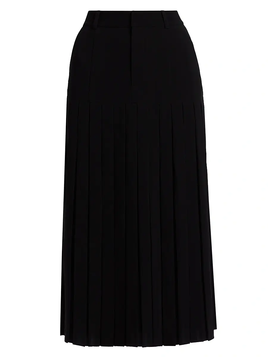 Cinq à Sept Women's Bane Crepe Midi-Skirt - Black | Image 1 Cinq à Sept Women's Bane Crepe Midi-Skirt - Black | Image 1