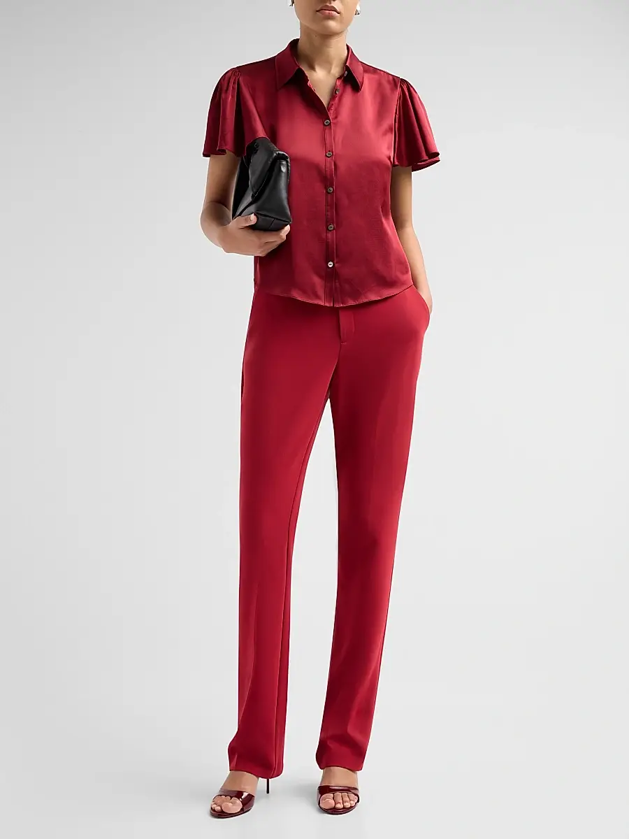 Cinq à Sept Women's Kerry Crepe Straight-Leg Pants | Thumbnail 2 Cinq à Sept Women's Kerry Crepe Straight-Leg Pants | Thumbnail 2