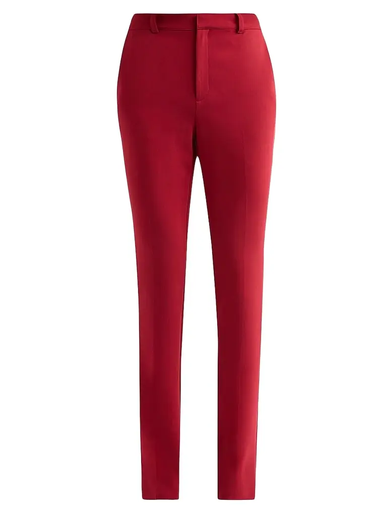 Cinq à Sept Women's Kerry Crepe Straight-Leg Pants - Berrywine | Image 1 Cinq à Sept Women's Kerry Crepe Straight-Leg Pants - Berrywine | Image 1