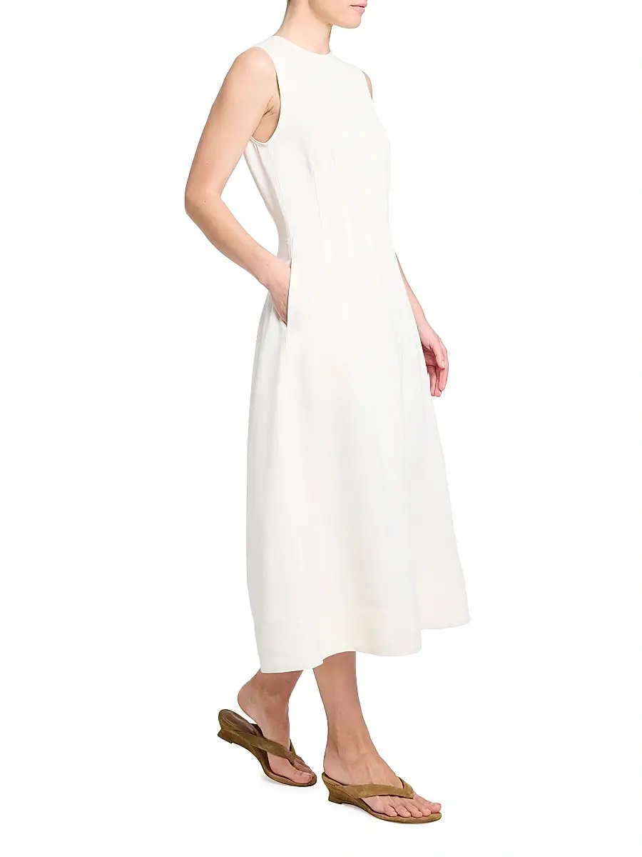 TWP Women's Crewneck Darted Midi Dress | Thumbnail 3 TWP Women's Crewneck Darted Midi Dress | Thumbnail 3