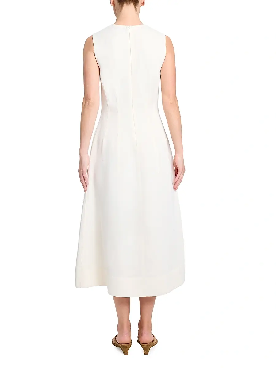 TWP Women's Crewneck Darted Midi Dress | Thumbnail 4 TWP Women's Crewneck Darted Midi Dress | Thumbnail 4