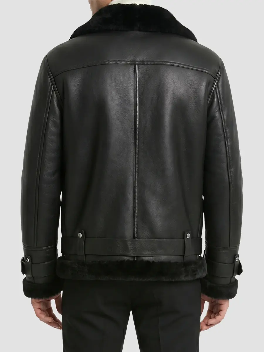 Gorski Men's Shearling Moto Zip Jacket | Thumbnail 6