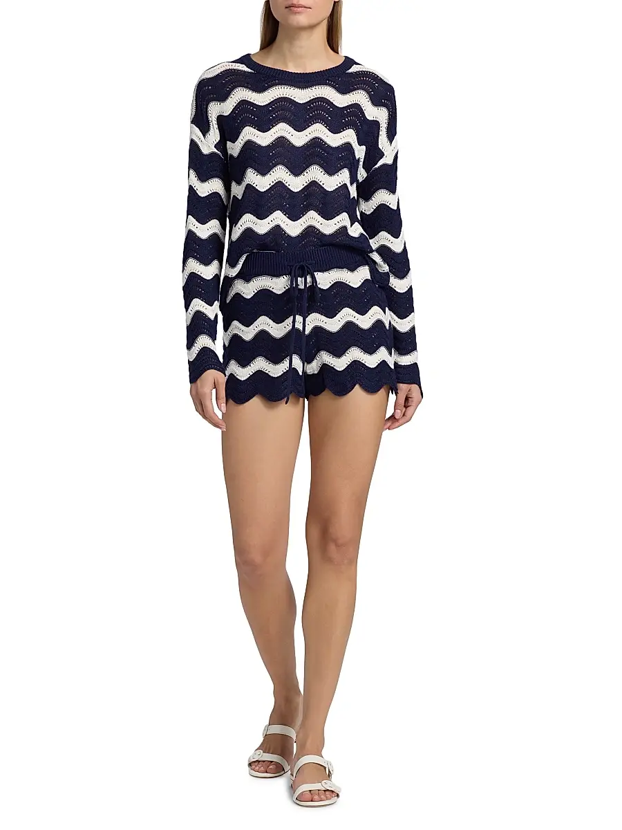BEACH RIOT Women's Balboa Chevron Drawstring Shorts | Thumbnail 2