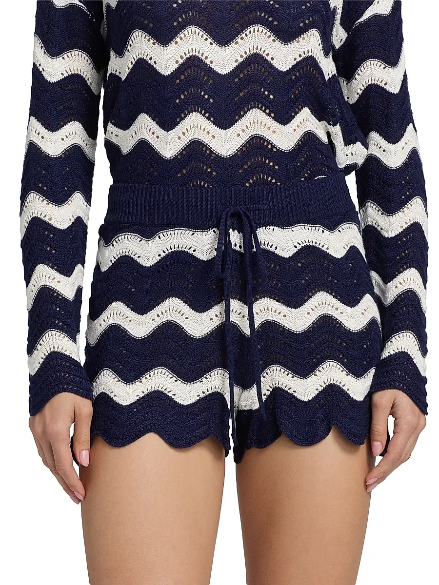 BEACH RIOT Women's Balboa Chevron Drawstring Shorts | Thumbnail 3