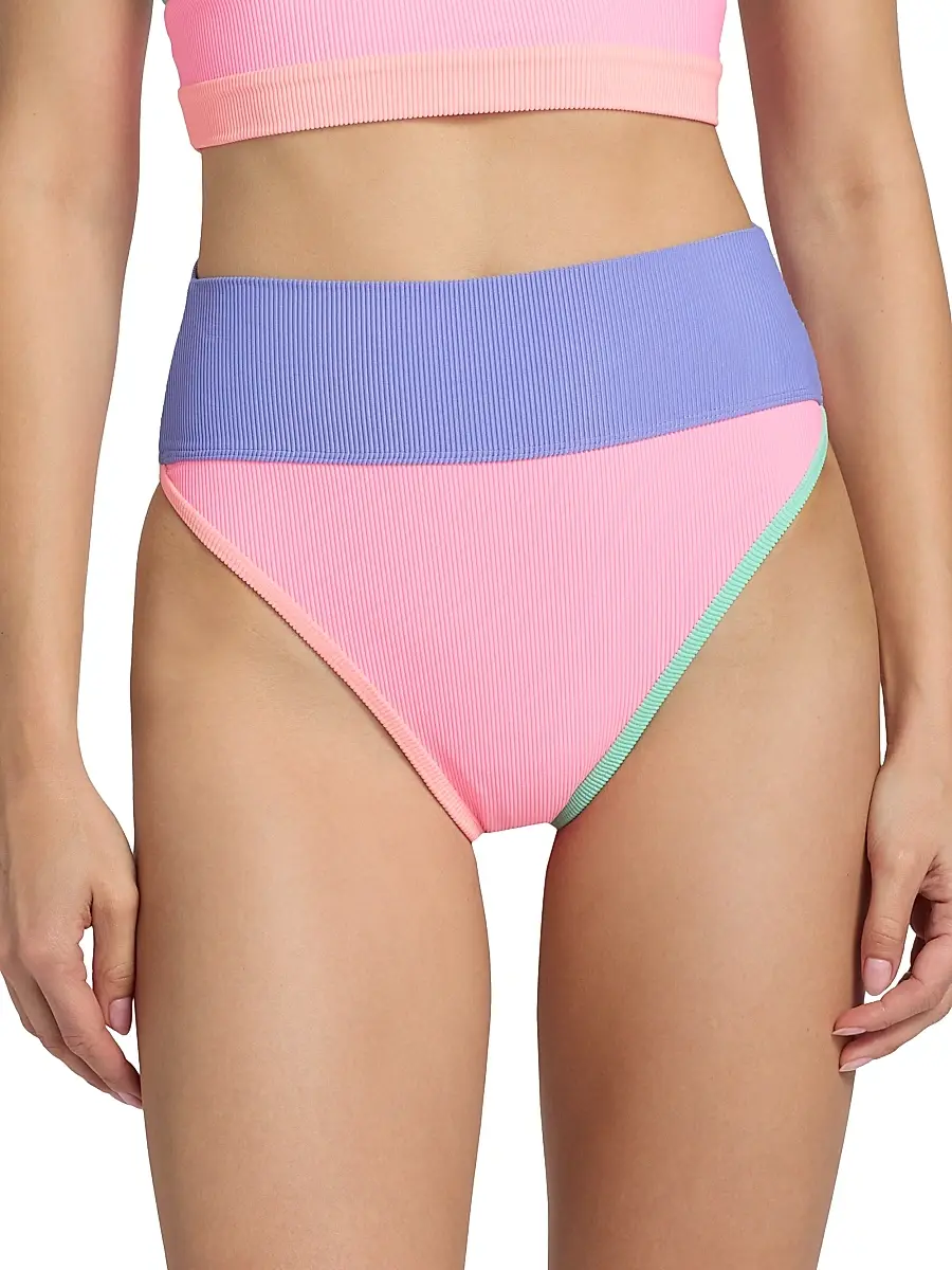 BEACH RIOT Women's Emmy Colorblocked Bikini Bottom | Thumbnail 3 BEACH RIOT Women's Emmy Colorblocked Bikini Bottom | Thumbnail 3