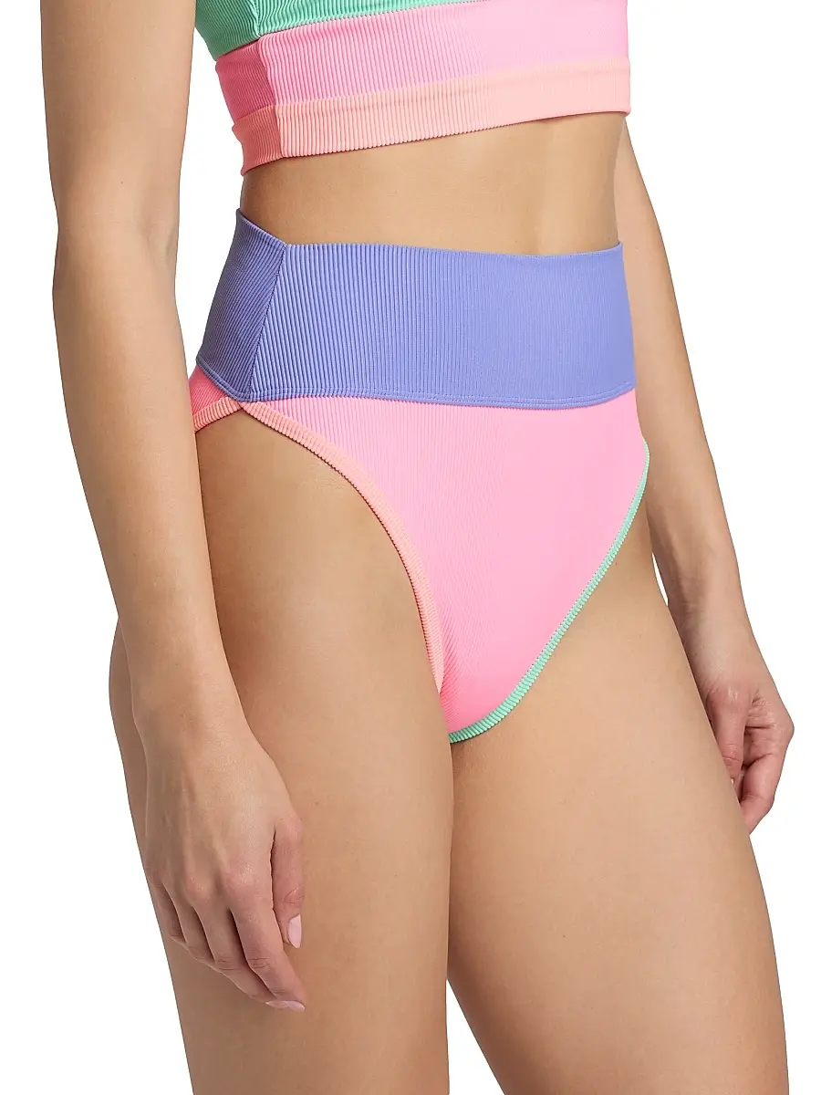 BEACH RIOT Women's Emmy Colorblocked Bikini Bottom | Thumbnail 4 BEACH RIOT Women's Emmy Colorblocked Bikini Bottom | Thumbnail 4