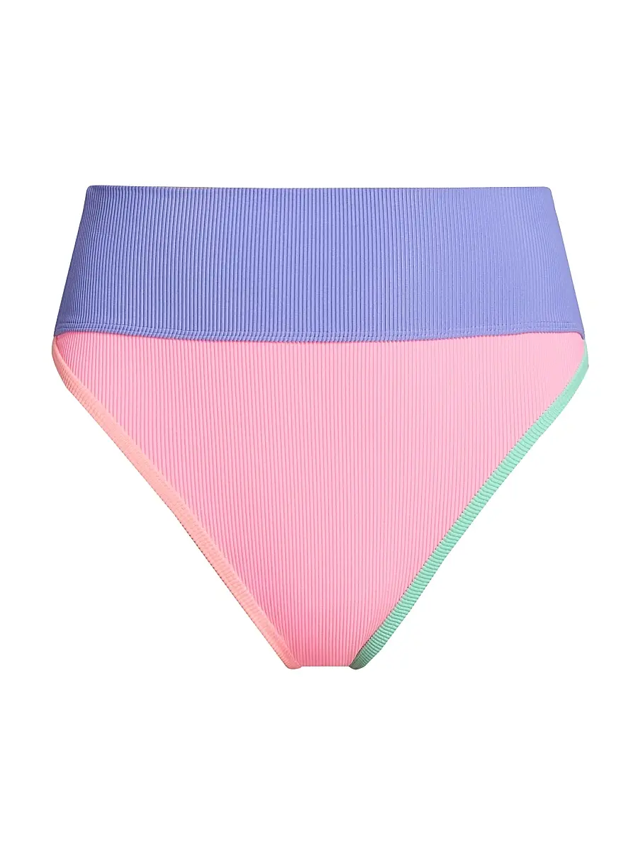 Beach Riot Women's Emmy Colorblocked Bikini Bottom - Sherbert Shores | Image 1 Beach Riot Women's Emmy Colorblocked Bikini Bottom - Sherbert Shores | Image 1