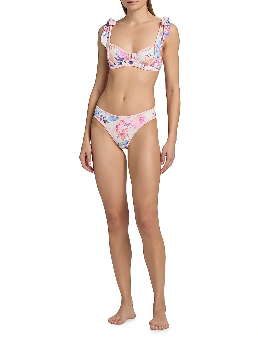 BEACH RIOT Women's Daria Hibiscus Garden Bikini Bottom | Thumbnail 2
