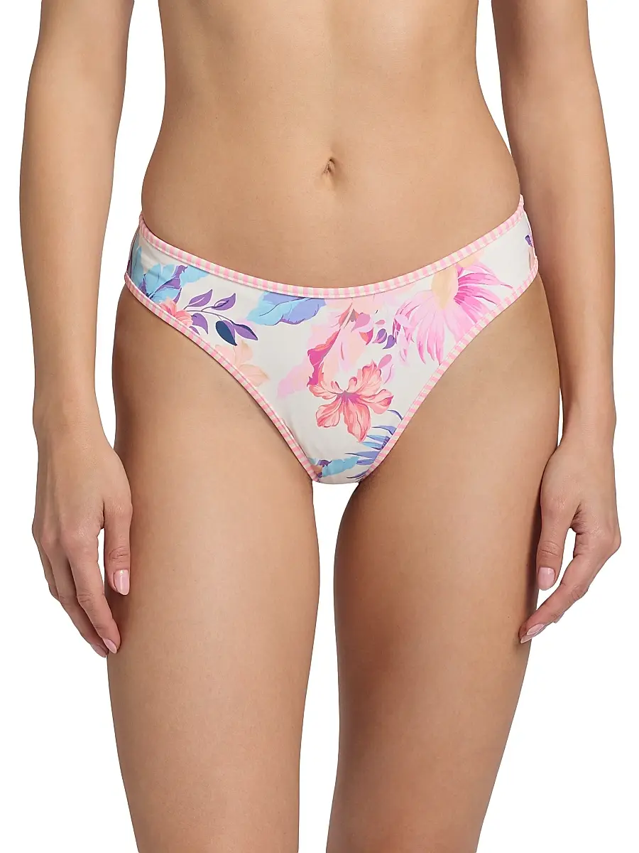 BEACH RIOT Women's Daria Hibiscus Garden Bikini Bottom | Thumbnail 3