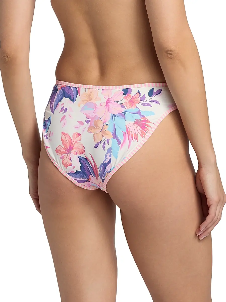 BEACH RIOT Women's Daria Hibiscus Garden Bikini Bottom | Thumbnail 5