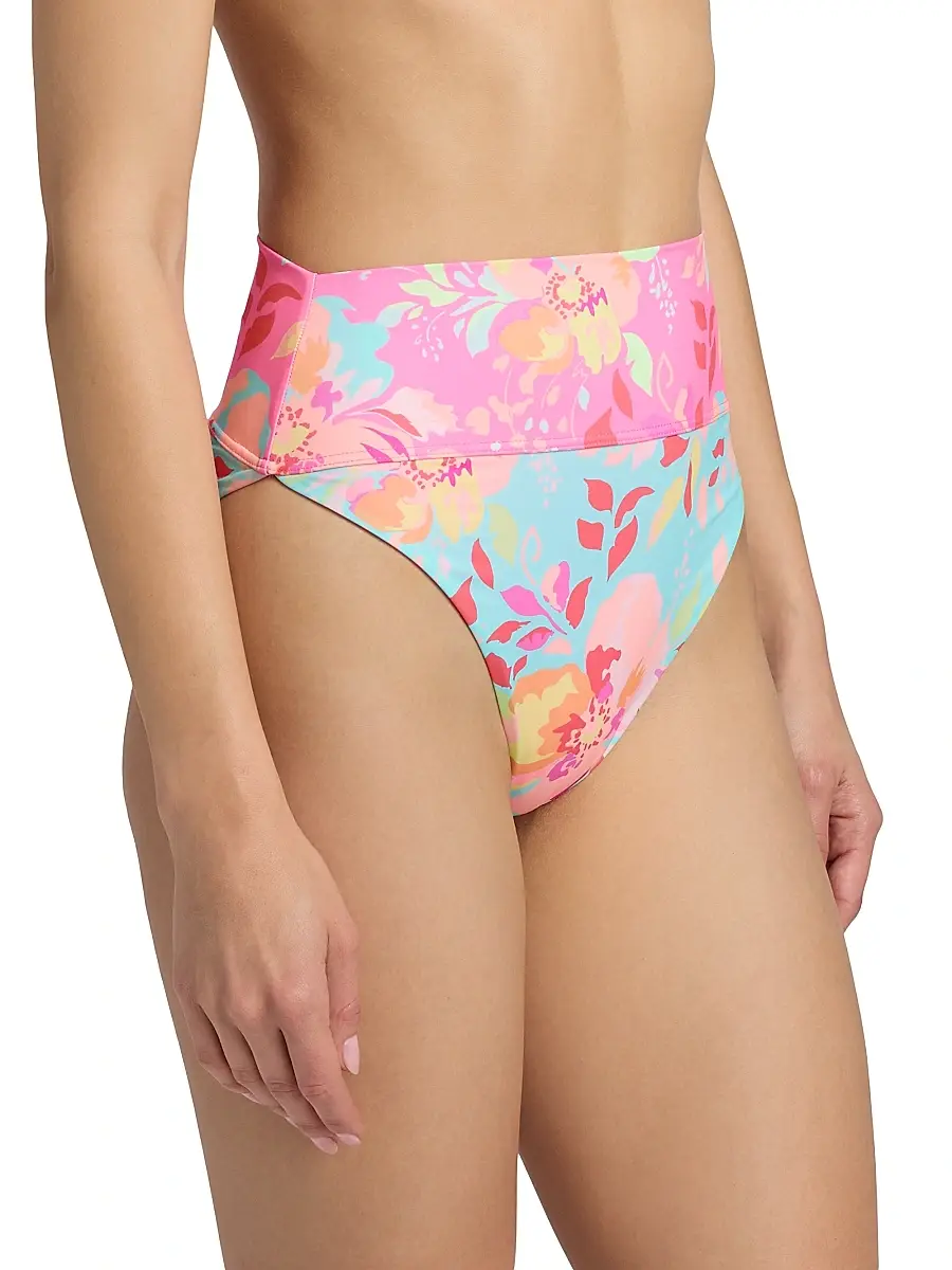 BEACH RIOT Women's Highway Bloom Lagoon Bikini Bottom | Thumbnail 4 BEACH RIOT Women's Highway Bloom Lagoon Bikini Bottom | Thumbnail 4