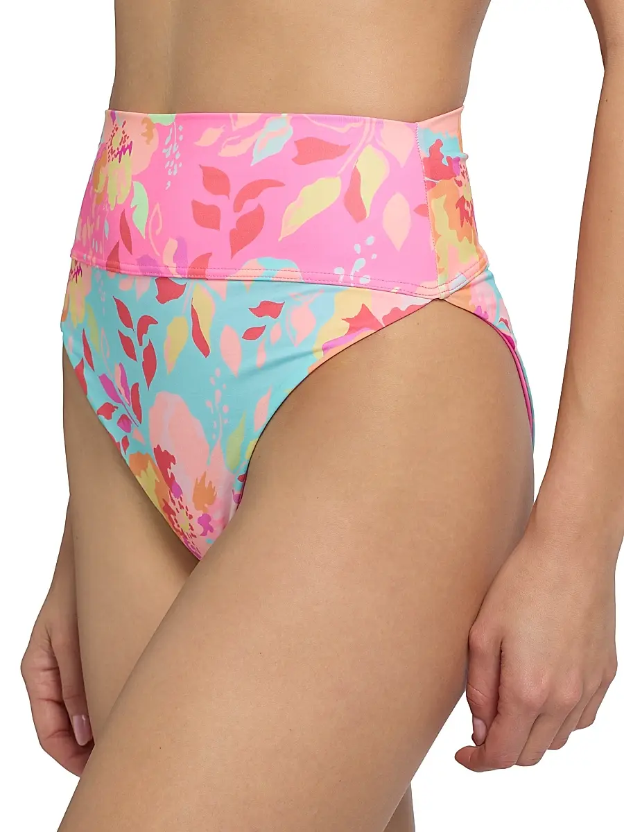 BEACH RIOT Women's Highway Bloom Lagoon Bikini Bottom | Thumbnail 6 BEACH RIOT Women's Highway Bloom Lagoon Bikini Bottom | Thumbnail 6