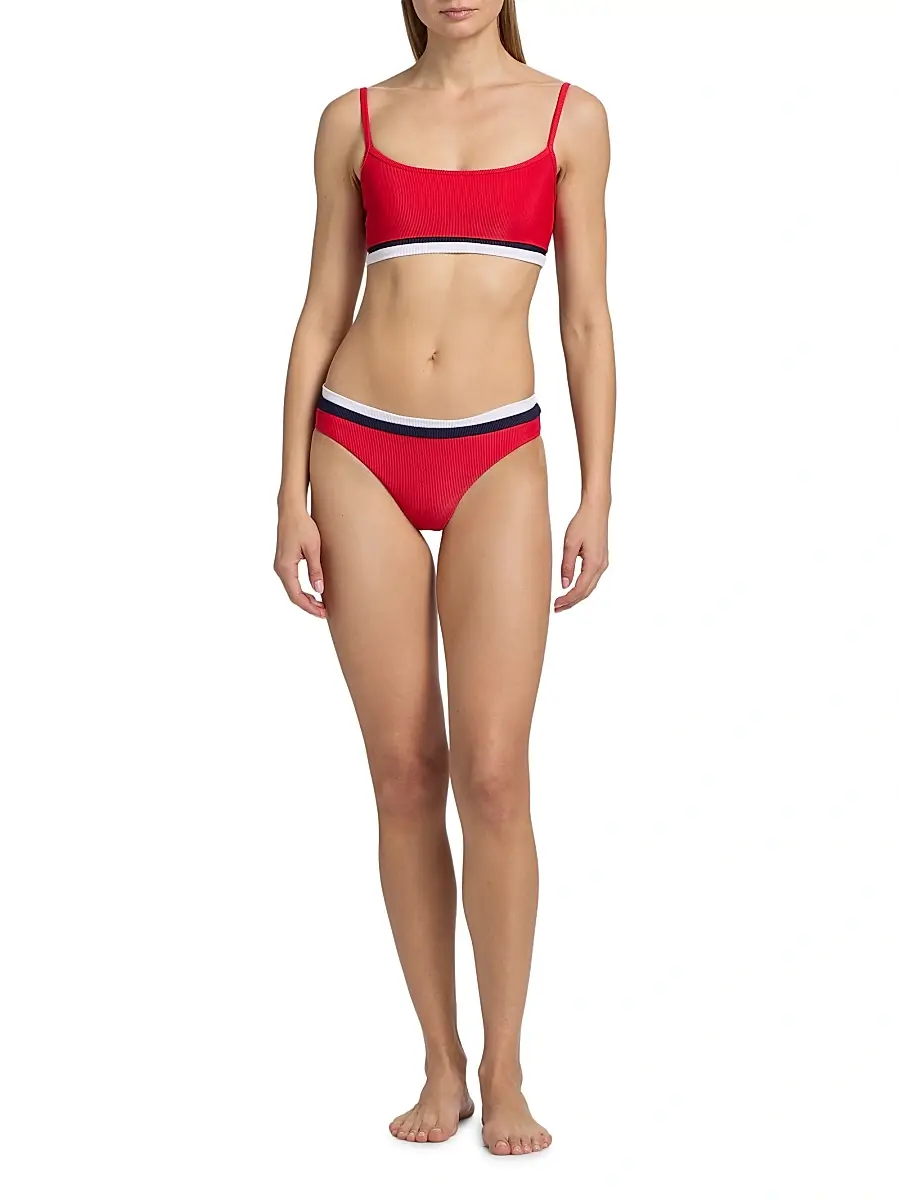 BEACH RIOT Women's Saffron Colorblocked Bikini Bottom | Thumbnail 2 BEACH RIOT Women's Saffron Colorblocked Bikini Bottom | Thumbnail 2