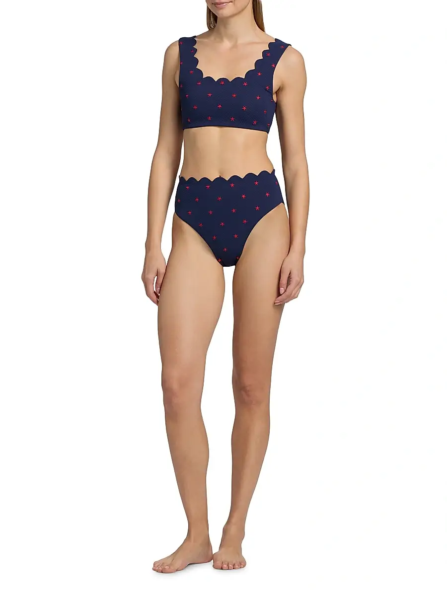 BEACH RIOT Women's Madison Star Spangled Seas Bikini Top | Thumbnail 2 BEACH RIOT Women's Madison Star Spangled Seas Bikini Top | Thumbnail 2