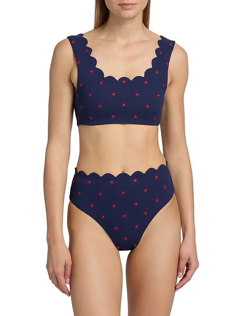 BEACH RIOT Women's Madison Star Spangled Seas Bikini Top | Thumbnail 3 BEACH RIOT Women's Madison Star Spangled Seas Bikini Top | Thumbnail 3