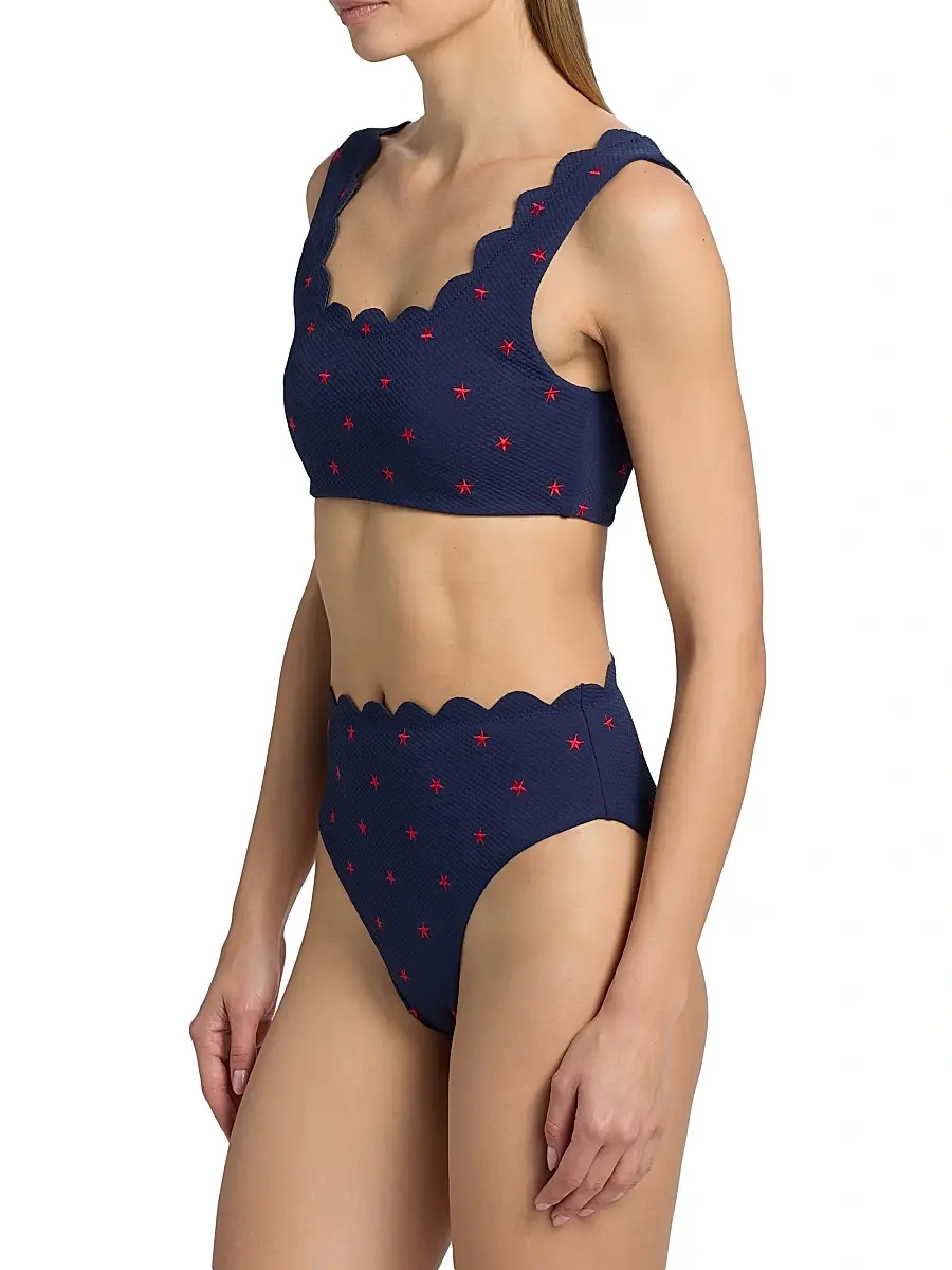 BEACH RIOT Women's Madison Star Spangled Seas Bikini Top | Thumbnail 4 BEACH RIOT Women's Madison Star Spangled Seas Bikini Top | Thumbnail 4