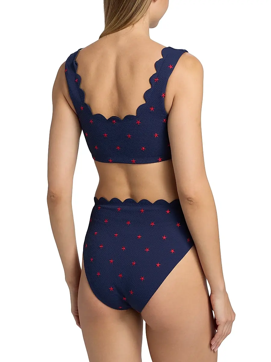 BEACH RIOT Women's Madison Star Spangled Seas Bikini Top | Thumbnail 5 BEACH RIOT Women's Madison Star Spangled Seas Bikini Top | Thumbnail 5